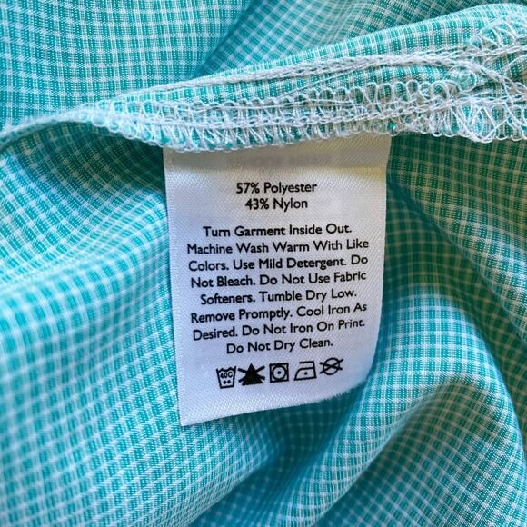 Eddie Bauer Shirt Mens Large Short Sleeve Button Down Blue Lightweight Preppy - Picture 5 of 6